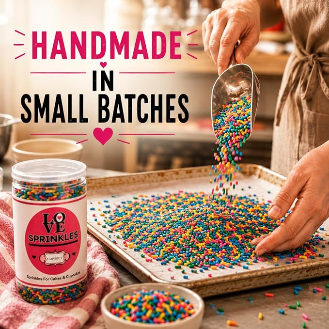 Confect Neon Rainbow Sprinkles Mix | Custom Blend Jimmies for Cake & Cookie Decorating – Edible Multicolor Toppings for Baking | Vegan, Dairy-Free, Palm Oil-Free- 4.2 Oz (Neon Burst)