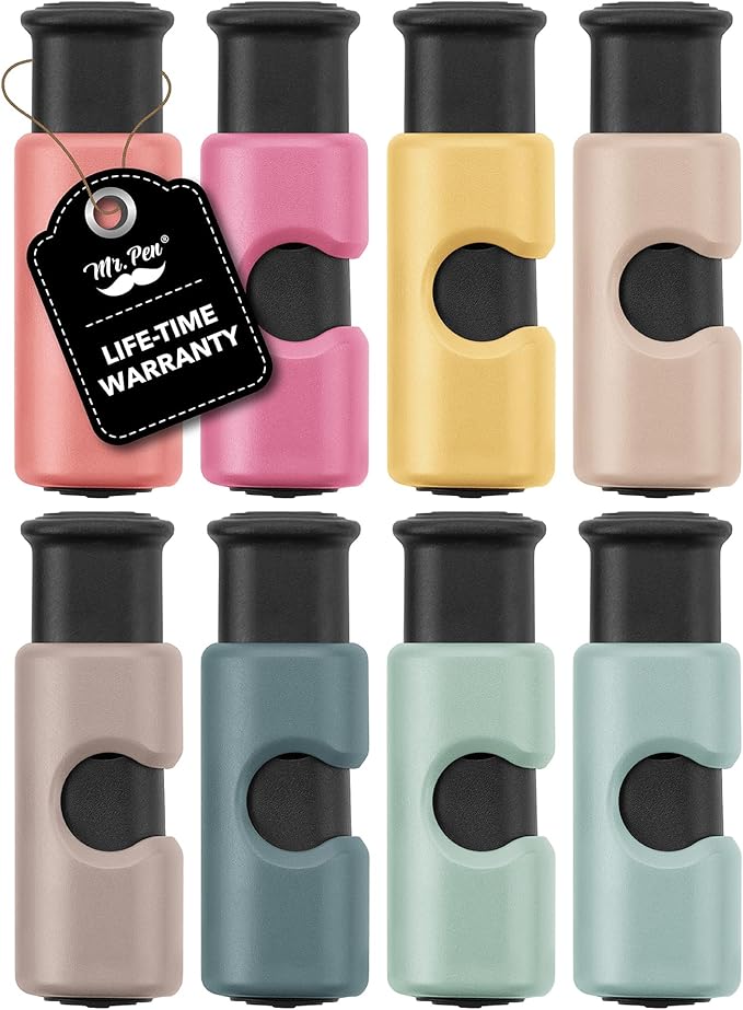 Mr. Pen- Squeeze and Lock Bread Bag Clips, 2.4 Inch, 8 Pack | Multicolor Squeeze Lock Clips, Reusable Bag Closures for Bread, Snacks, Coffee, Food Storage, Fits Thick and Thin Bags