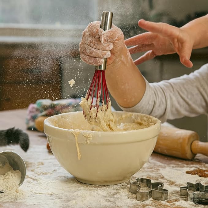 Mrs. Anderson’s Baking Non-Stick Wire Whisk, Silicone-Coated Stainless Steel, 7-inches