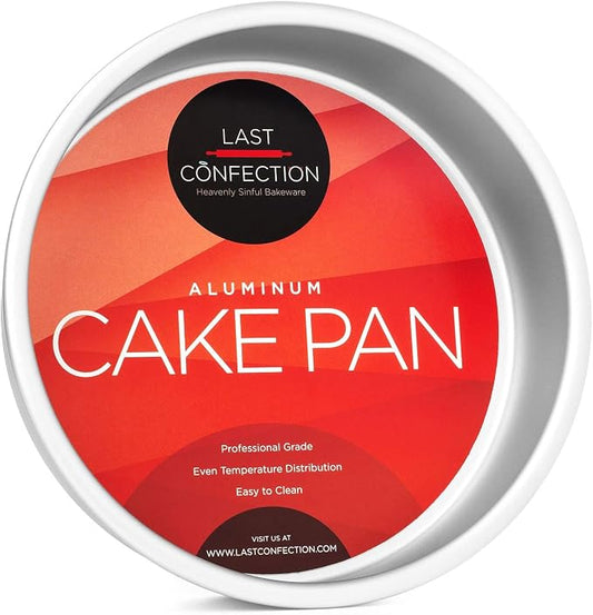 Last Confection 7" x 2" Round Cake Pan, Anodized Aluminum Cake Pan Baking Tin Mold, Professional Bakeware