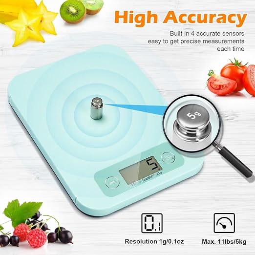 URAMAZ Smart Food Scale with Nutritional Calculator, Digital Kitchen Scale with Bluetooth App for Weight Loss, Food Weight Scale for Diet, Keto, Macro, Calories Counting, Tracking, 11lb