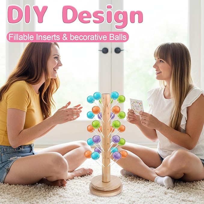 Wood Cake Pop Holder 48 Holes with Rotation Base,17.7“ Tall Cake Pop Stand for Dessert Table Display,Lollipop Holder for Wedding Birthday Baby Shower Parties Anniversaries