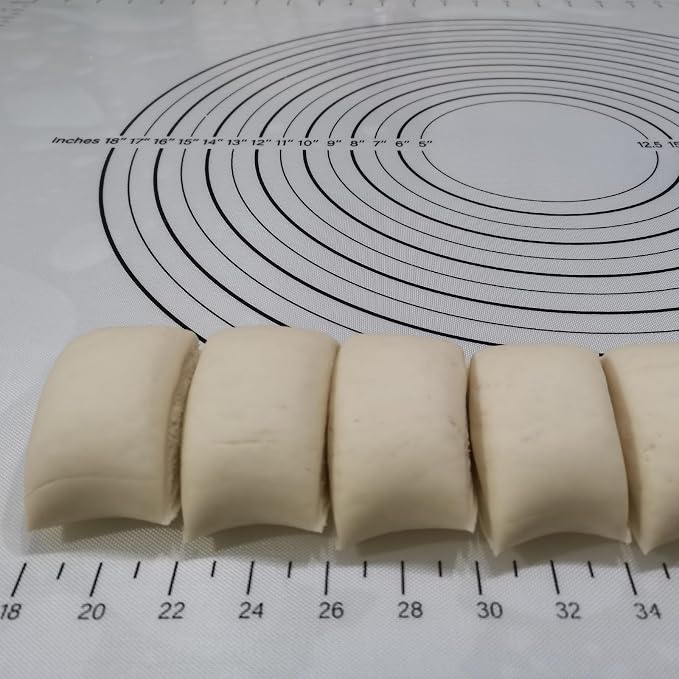 Yansumi silicone pastry non stick baking mat with measurement fondant mat with three sizes for silicone baking mat, counter mat, dough rolling mat,fondant/pie crust mat (Black, 24"L x16"W)