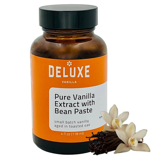 Vanilla Bean Paste for Baking ( 4oz )Made from Pure Vanilla Extract and Vanilla Bean Caviar. Small Batch Rich Creamy Flavor from Ugandan Beans