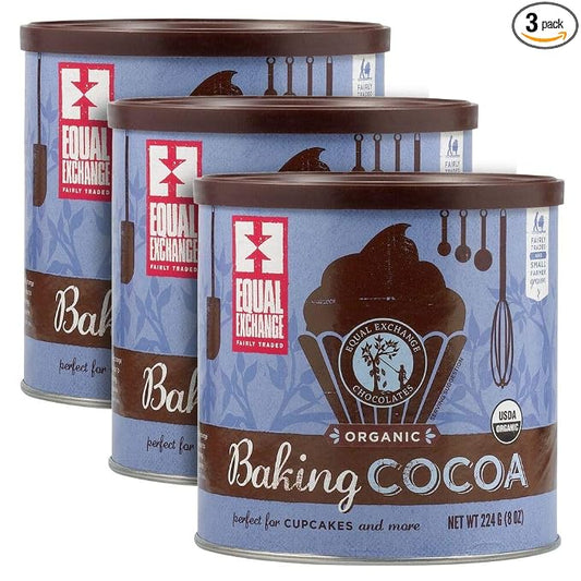 Equal Exchange Organic Baking Cocoa, 8-Ounce (Pack of 3)
