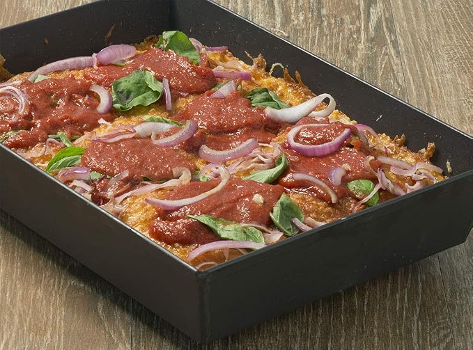 Lloyd Pans Detroit Style Pizza Pan 10 by 14 by 2.5 Inch -PSTK (Pack of 12)