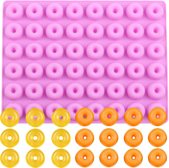 48 Cavity Donut Silicone Gummy Mold Mini Donut Candy Molds For Candy Gummy