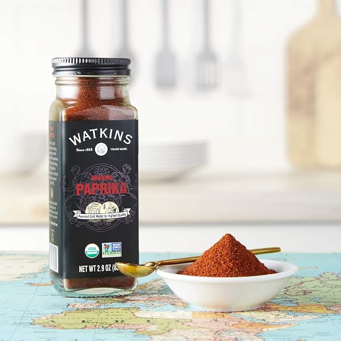 Watkins Gourmet Organic Spice Jar, Paprika, 2.9 Ounce Jar, 3 Count