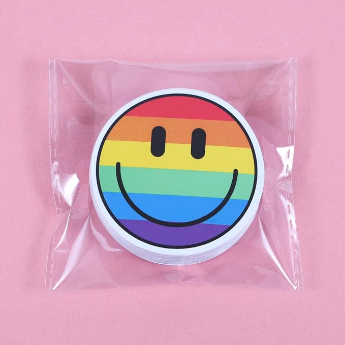 50PCS Smiling Face Stickers, Cute Water Bottle Stickers for Kids, for Teaching Rewards, Notebooks, Stationery, Luggage, Cartoon PVC Happy Sticker