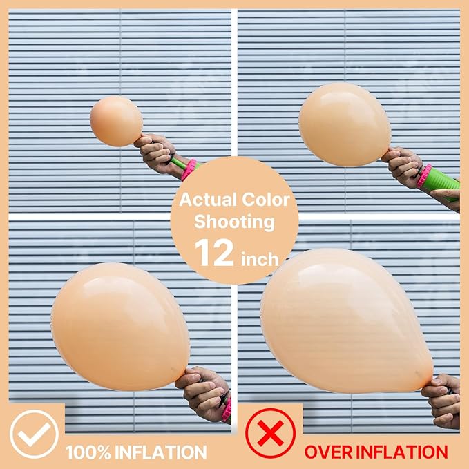 PartyWoo Nude Balloons 100pcs 12 Inch Apricot Boho Fall Neutral Latex Helium Balloons for Graduation Wedding Anniversary Birthday Boy Baby Shower Woodland Boho Theme Party Decorations Brown-F05