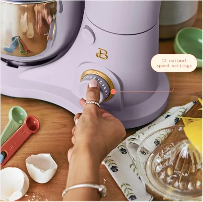 3.5 Qt Stand Mixer, with Flat Beater, Dough Hook, Whisk (Lavender)