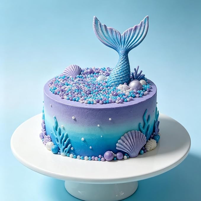 Homipooty Mermaid Nonpareils Sprinkles Edible Mini Pearl Sugar Sprinkles 110g/3.88oz 2mm Mini Pearl Baking Cakes Cupcake Topper and Cake Decorations