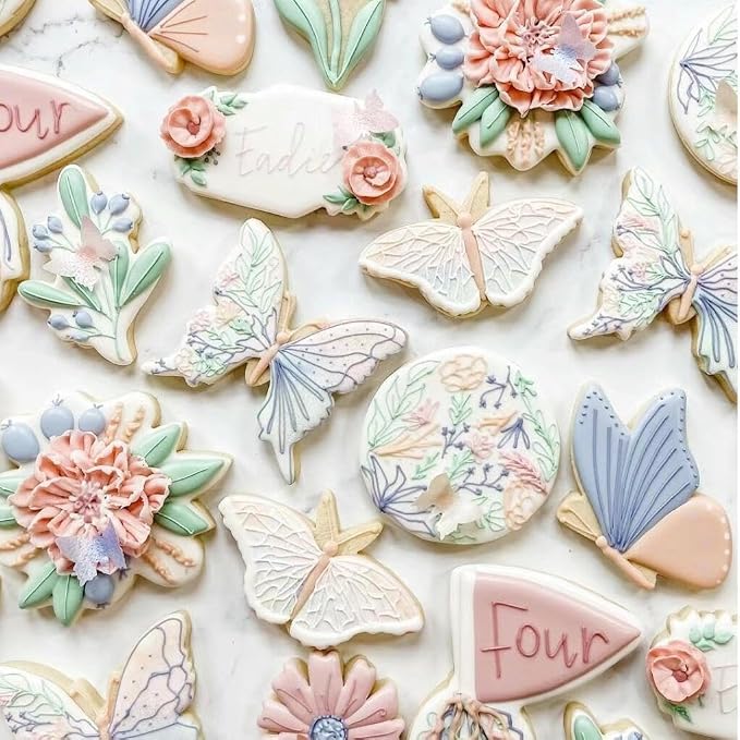 3PCS Butterfly Cookie Cutters Set,Stainless Steel Cutter for Themed Party Baby Shower Wedding Spring Easter Holiday