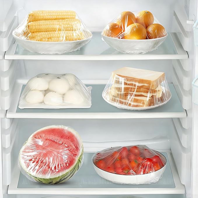 Homelove 300pcs Bowl Covers Bread Proofing - Plastic Wrap for Food Sourdough Bread Baking Rising Elastic Reusable Plate Covers Outdoor Food Fresh Keeping Bags Shower Cap Hair Deep Conditioning