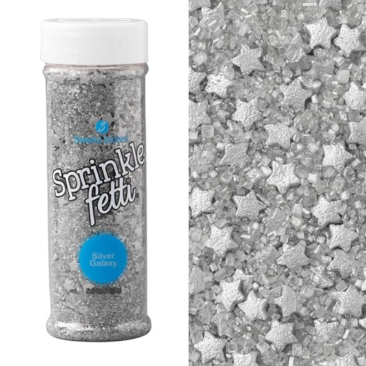 Sweets Indeed Sprinkles, Edible Sprinkle Sugar Mix, Perfect for Cake Decorations, Baking, Ice Cream, Cookies, Cupcake Topper (Starlight)