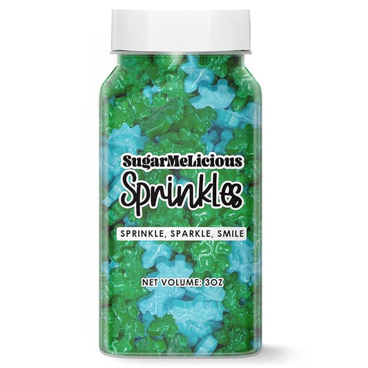 SugarMeLicious Blue and Green Dinosaur Sprinkles, Edible Decorations for Cakes, Cupcakes, Cookies and Desserts (3 Ounce)