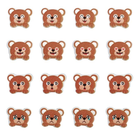 16 PCS Edible Bear Icing Cake Decoration Candy Sprinkle Cupcake Topper Ice Cream Cookies Frosting Decoration