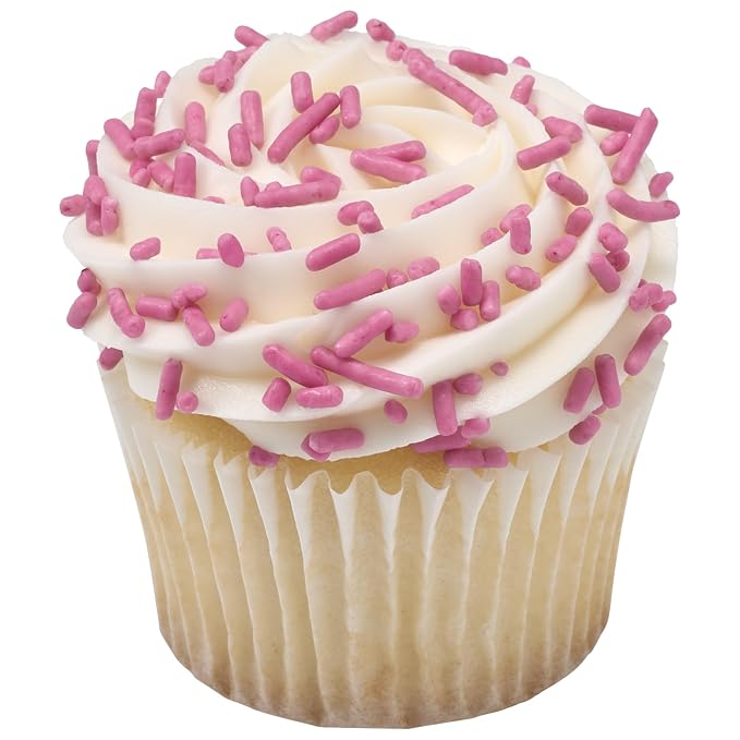 Decopac Made Simply Pink Sprinkles | 26oz | Dye Free Sprinkles For Cake Decorating, Free From Artificial Flavors & Colors, Edible Cake Decorations For Cakes, Cupcakes, Ice-Cream, Cookies - Pink
