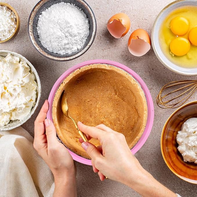EUBUY Silicone Cheesecake Pan Protector for 9'' Round Springform Pan, Cheesecake Water Bath Protector, Baking Accessories Preventing Water from Entering
