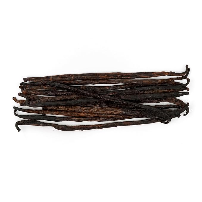 50 Organic Madagascar Vanilla Beans - Whole Grade B Pods for Baking Homemade Extract Brewing Coffee Cooking