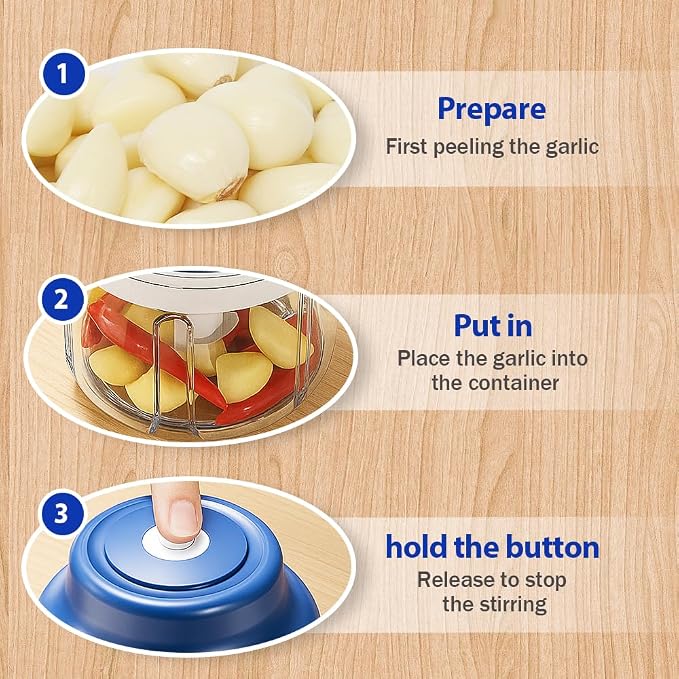 2026 New Electric Garlic Chopper, Mini Portable Veggie Chopper USB Charging Wireless Food Processor, Upgrade Electric Mini Garlic Chopper Set Wireless Veggie Grinder (Purple, 320ML)