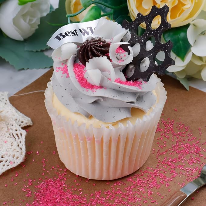 Pink Sanding Sugar - Sparkling Sugar Crystals for Baking Decorations (130g/4.6oz) - Edible on Cookies, Cupcakes, Cakes, Ice Cream | Wedding, Party, Valentines Sugar Sprinkles