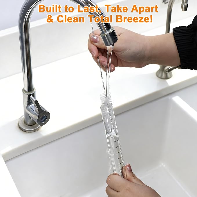 Sourdough Aliquot Jar Kit - 10 Inch Glass Rise Measuring Tube, Pump, Silicone Base & Cleaning Brush, Precision Dough Fermentation Tracker