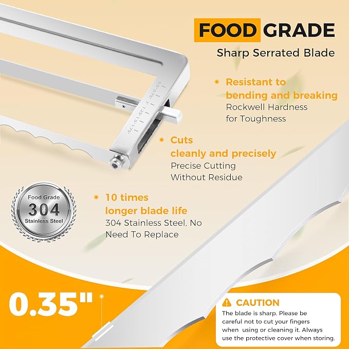 Bread Knife for Homemade Bread, Sourdough Bread Knife with Thickness Guide, Upgraded Adjustable Bread Slicer for Sourdough & Baguette, Ideal Gifts for Bakers