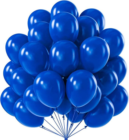PartyWoo Royal Blue Balloons 100pcs 12 Inch Dark Blue Latex Helium Balloons for Birthday Gender Reveal Wedding Anniversary Baby Shower Graduation Under The Sea Beach Dog Party Decorations Blue-Y59