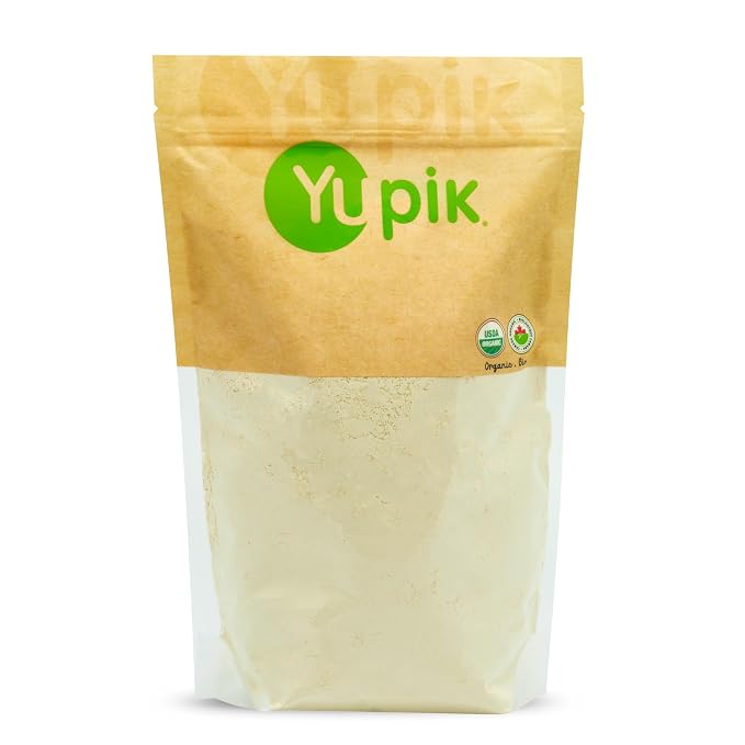 Yupik Organic Chickpea Flour, 2.2 lb (35.2 oz), Garbanzo Beans Flour, Finely Ground from Whole Chickpeas, Non-GMO, Gluten-Free, Vegan, Kosher, USDA Certified, Great for Baking, Cooking & Batters