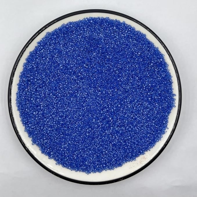 Senchanting Royal Blue Sanding Sugar Sprinkles, Edible Crystal Treasure Blue Sanding Candy Sugar for Cake Decorating Wedding Party Baking Cupcake Cookie Ice Cream Decoration Supplies 90g/3.2oz