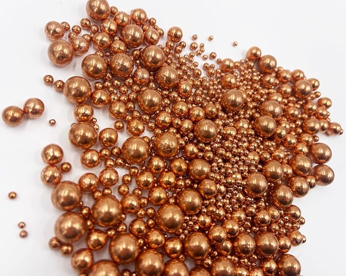 Sprinkles Pearl Sugar Candy 100g/ 3.52oz Mix Size Baking Edible Cake Decorations Cupcake Toppers Cookie Decorating Ice Cream Celebrations Shaker Jar Wedding Shower Party Chirstmas (Rose gold)