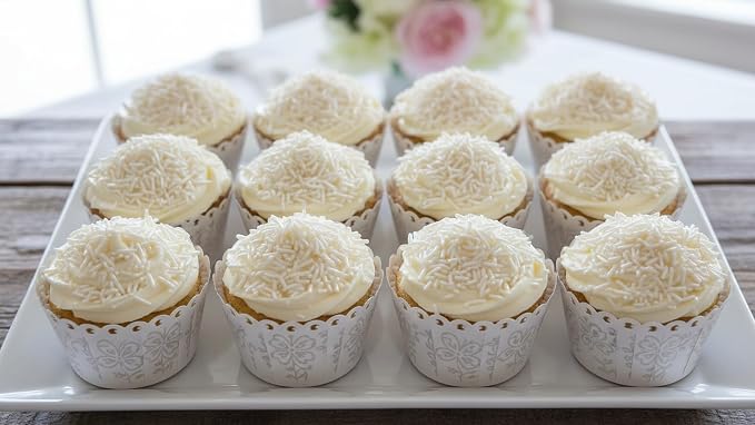 NCS Pearlized White Jimmies Edible Sprinkles – Cupcake, Cake & Cookie Decorations, 7 oz