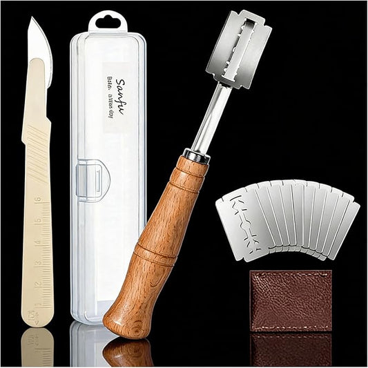 Bread Lame Dough Scoring Tool, Professional - Grade Baguette & Sourdough Scoring Tool with Razor Blades and Storage Cover, Lame Bread Tool, Essential Baking Supplies