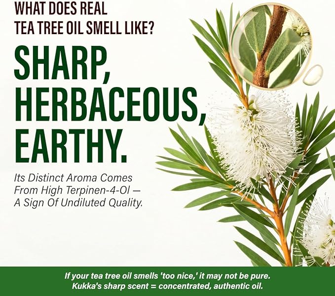 100% Pure Tea Tree Oil - 4 Fl Oz Tea Tree Essential Oil for Hair, Skin, Diffuser, Aromatherapy & DIY Soap Making Scent