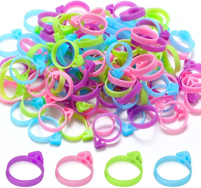 Patelai 120 Pieces Icing Bag Ties Silicone Decoration Piping Bag Ties for Cupcakes Cookies and Pastry (Blue, Green, Purple, Pink)