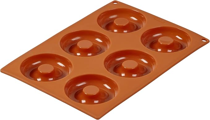 Wilton Non-Stick Food-Grade Silicone Donut Pans, Baking Pans, Set of 2