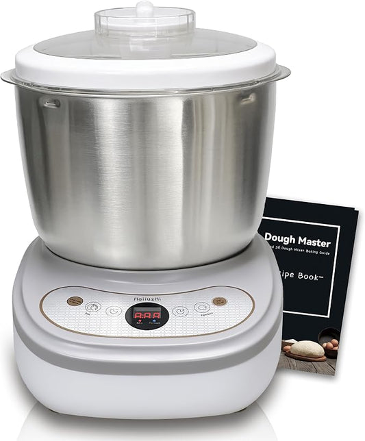 Dough Mixer with Fermentation Function, 5.3Qt Large Capacity Dough Maker for Bread, Pizza & Sourdough, Electric Dough Kneading Machine with Stainless Steel Bowl and Touch Control Panel