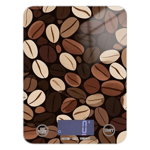 Food Scale Kitchen Scale Food Weight Scales Digital Weight Grams and Ounces Small Electronic Food Scale for Baking Cooking Brown Vintage Coffee Beans