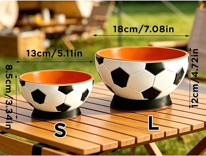 Mostop Personalised Soccer Ball Snack Bowl, Custom Name Match Day Gift for Soccer Fans, Soccer Treat Bowl, Fun Soccer Gift, 2026 World Cup