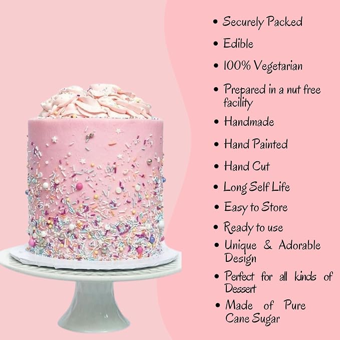 Confect Sprinkles Mix – Pack of 5 Assorted Cake & Cupcake Decorating Sprinkles – Bright Blue, Rose Gold & Gold Dragees, Baby Blue Jimmies, Purple Sparkling Sugar | Aquamarine Party Sprinkles– Vegan, Gluten-Free, Nut-Free, Soy-Free, Dairy-Free, Palm Oil...