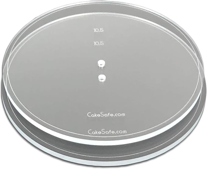 CAKESAFE – 2-10.5” Clear ¼” Acrylic Disks – Perfect Icing Tool to Smooth the Buttercream on Your Cakes