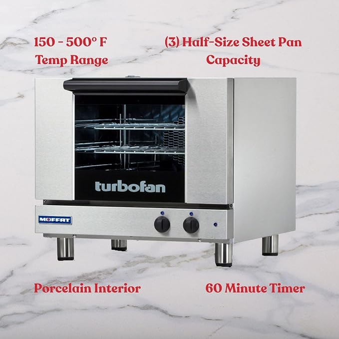 Moffat E22M3 24" Countertop Convection Oven, Electric 110-120V/50/60/1-ph Half Size Single Deck