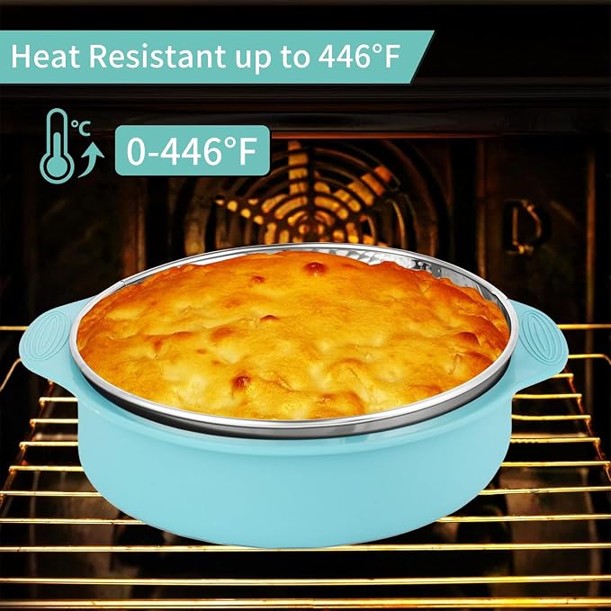 10 Inch Round Silicone Cheesecake Pan Protector – Leakproof Springform Pan Protector for Water Bath Baking, BPA Free Food Grade Silicone, Fits 10” Springform Cake Pans