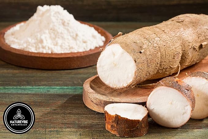 Naturevibe Botanicals Cassava Flour 5 lb | Grain-Free, Gluten-Free Flour | Non-GMO, Fine Texture | Paleo & Vegan Friendly | Ideal for Baking, Tortillas, Bread, Pancakes & Cooking