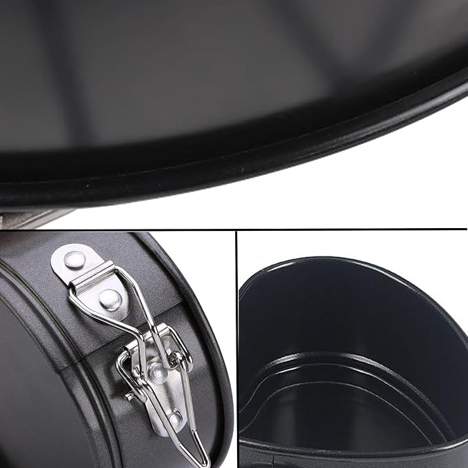 2 Pack, 4 Inch Springform Cake Pan，Mini Heart Springform Pan Non-Stick Cheesecake Cake Pan, Heart Baking Pan for Cake, Cheesecakes