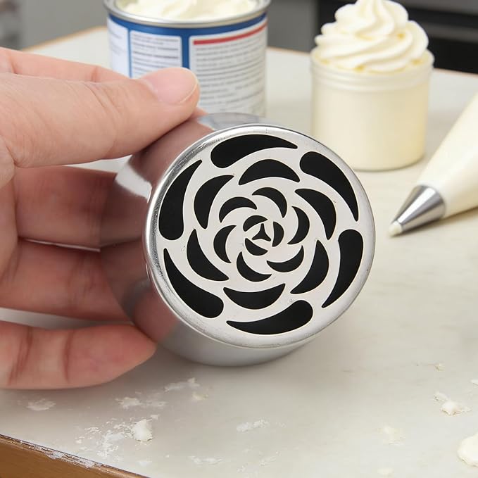 Extra Large Russian Piping Tips for Marshmallows Stainless Steel Flower Frosting Nozzles many styles Cake Decorating Baking tool for Buttercream, Cupcakes Cookies(SL34)