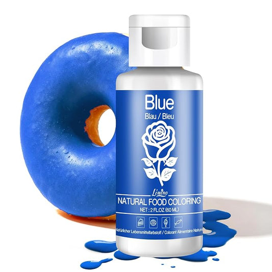 Natural Food Coloring - 2 fl.oz Plant-Based Liquid Food Coloring, Artificial Dye Free, All Nature Food Dye for Baking, Cake Decorating and Fondant, Organic Food Color for Icing, Frosting (Blue)