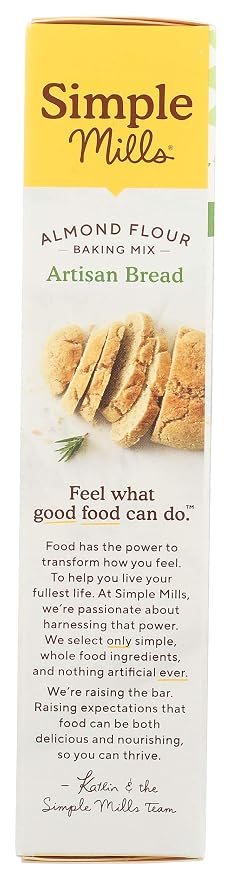 Simple Mills Almond Flour Baking Mix,Artisan Bread Mix - Gluten Free,Plant Based,Paleo Friendly,10.4 Ounce,(Pack of 2)