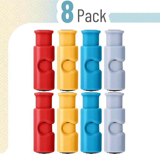 Mr. Pen- Squeeze and Lock Bread Bag Clips, 2.4 Inch, 8 Pack | Multicolor Squeeze Lock Clips, Reusable Bag Closures for Bread, Snacks, Coffee, Food Storage, Fits Thick and Thin Bags